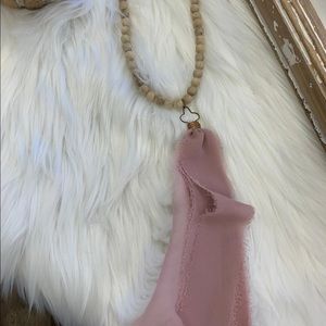 Fringe Tassel Wood Bead Necklace